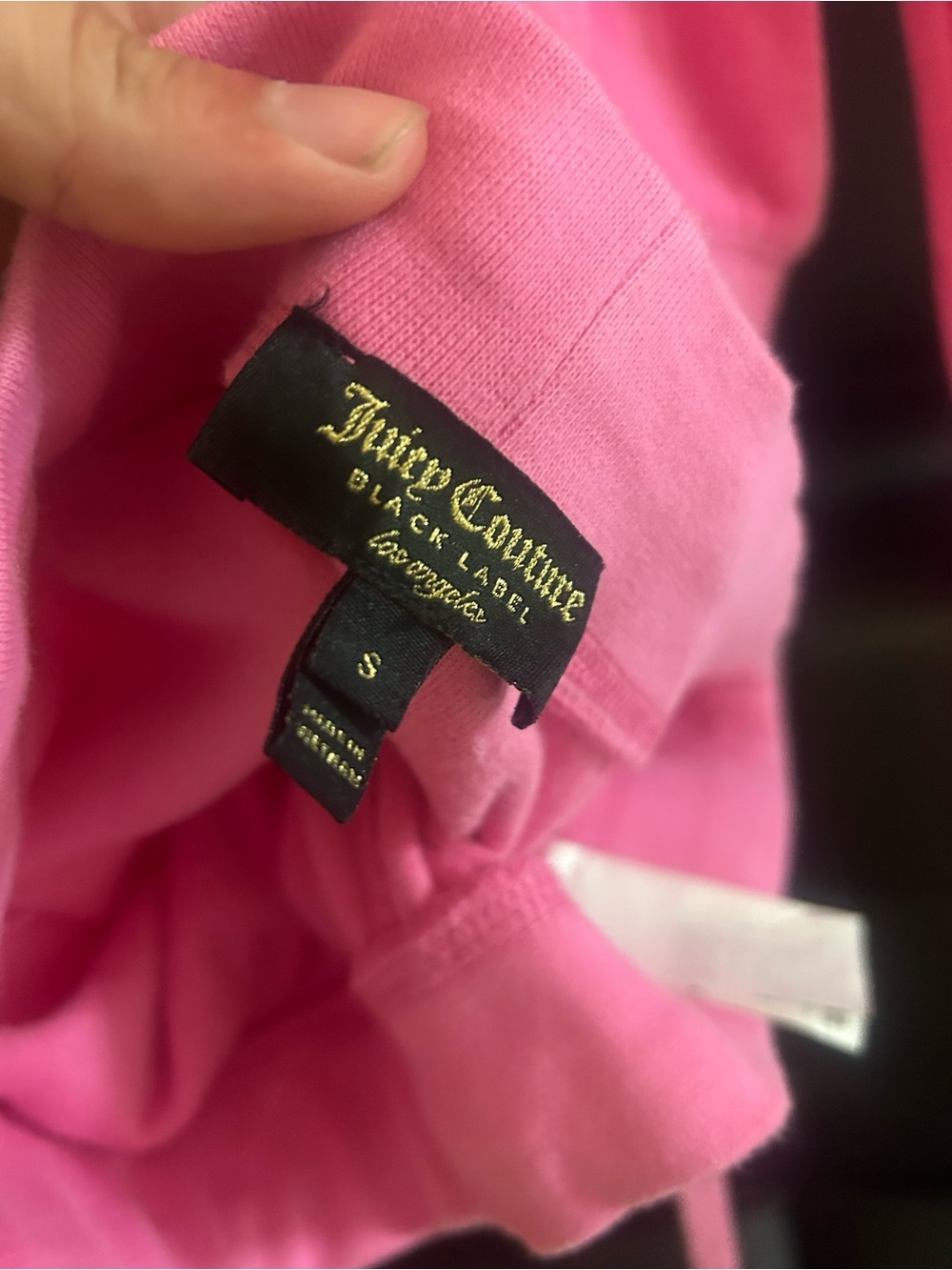 Juicy Couture Pink Velour Hoodie with Gold Zipper